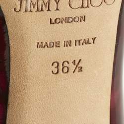 Pre Owned Jimmy Choo Two Tone Patent Leather Gilbert Pumps Size 36.5