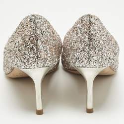 Pre Owned Jimmy Choo Two Tone Glitter Romy Pumps Size 36.5