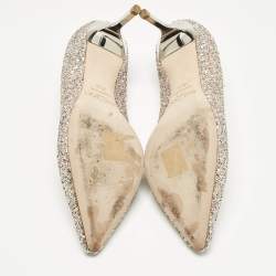 Pre Owned Jimmy Choo Two Tone Glitter Romy Pumps Size 36.5