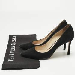 Pre Owned Jimmy Choo Black Suede Abel Pumps Size 36