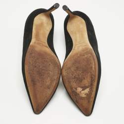 Pre Owned Jimmy Choo Black Suede Abel Pumps Size 36