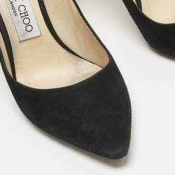 Pre Owned Jimmy Choo Black Suede Abel Pumps Size 36