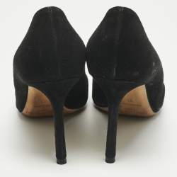 Pre Owned Jimmy Choo Black Suede Abel Pumps Size 36