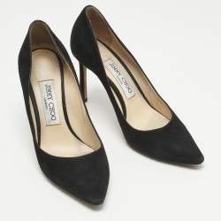 Pre Owned Jimmy Choo Black Suede Abel Pumps Size 36