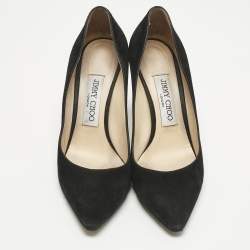 Pre Owned Jimmy Choo Black Suede Abel Pumps Size 36