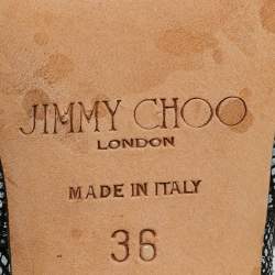 Pre Owned Jimmy Choo Black/Grey Texture Suede Vanessa Pumps Size 36