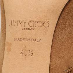 Pre Owned Jimmy Choo Brown Suede Lorna Booties Size 40.5