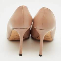 Pre Owned Jimmy Choo Beige Leather Romy Pumps Size 38