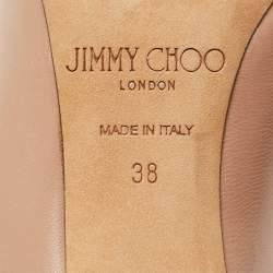 Pre Owned Jimmy Choo Beige Leather Romy Pumps Size 38