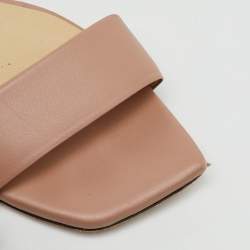 Pre Owned صندل فلات بجيمس من الجلد البيج بحزام للكاحل من جيمي تشو مقاس 40