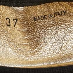 Pre Owned حذاء باليرينا جيمي تشو سكرنش جلد لامع زهري نيون مقاس 37