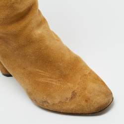 مملوكة مسبقًا Jimmy Choo Light Brown Suede Lily Knee Length Boots Size 38