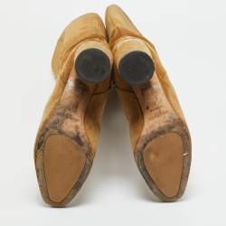 مملوكة مسبقًا Jimmy Choo Light Brown Suede Lily Knee Length Boots Size 38