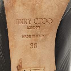 Pre Owned Jimmy Choo Black Patent Leather Vita Slingback Pumps Size 38