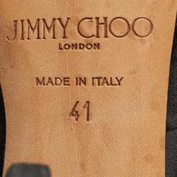 Pre Owned Jimmy Choo Black Satin Keely Slide Sandals Size 41