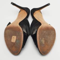 Pre Owned Jimmy Choo Black Satin Keely Slide Sandals Size 41