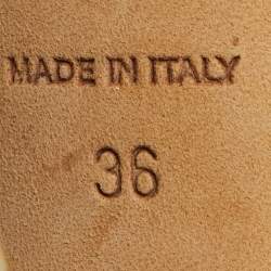 Pre Owned Jimmy Choo Gold Python Embossed Leather D'orsay Pumps Size 36