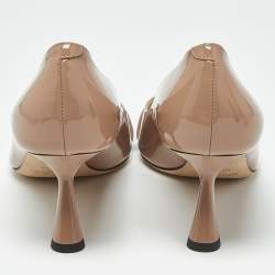 Pre Owned Jimmy Choo Dusty Pink Patent Leather Rosalia Pumps Size 37.5