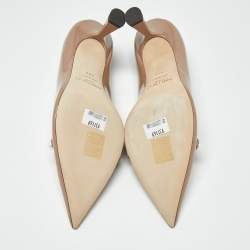 Pre Owned Jimmy Choo Dusty Pink Patent Leather Rosalia Pumps Size 37.5