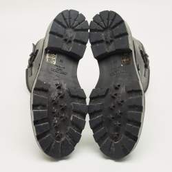 Pre Owned Jimmy Choo Black Rubber Yael Ankle Length Boots Size 39