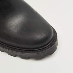 Pre Owned Jimmy Choo Black Rubber Yael Ankle Length Boots Size 39