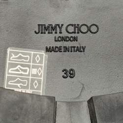 Pre Owned Jimmy Choo Black Rubber Yael Ankle Length Boots Size 39