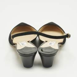 Pre Owned Jimmy Choo Black Suede Gemma Slingback Pumps Size 40