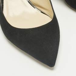 Pre Owned Jimmy Choo Black Suede Gemma Slingback Pumps Size 40