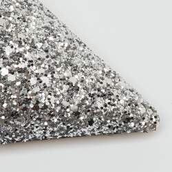 Pre Owned Jimmy Choo Silver Coarse Glitter Romy Pointed Toe Pumps Size 39