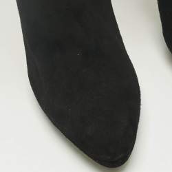 Pre Owned Jimmy Choo Black Suede Avenue Knee Length Boots Size 40