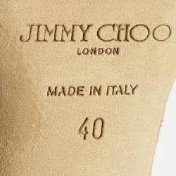 Pre Owned Jimmy Choo Purple Suede Accents Ankle Strap Sandals Size 40