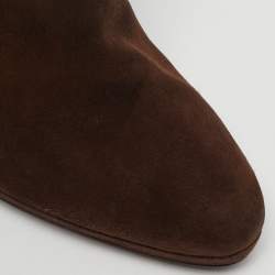 Pre Owned Jimmy Choo Brown Suede Knee Length Boots Size 39.5
