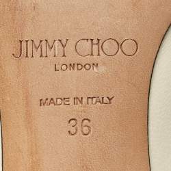 Pre Owned Jimmy Choo Cream Leather Melva Pumps Size 36