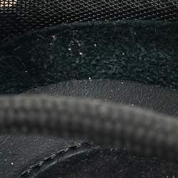 Pre Owned Jimmy Choo Size 40 Black Leather, Mesh and Patent Leather Lace Up Sneakers