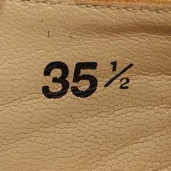 Pre Owned حذاء رياضي جيمي تشو دوون قماش أصفر إسبادريل منزلق مقاس 35.5