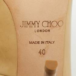 مملوكة مسبقًا Jimmy Choo Abel Size 40 Beige Patent Leather Pumps
