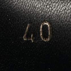 مملوكة مسبقًا حذاء لوفرز بلاتفورم جلد أسود جيمي تشو براير مقاس 40