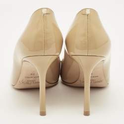 مملوكة مسبقًا Jimmy Choo Love Size 38 Beige Patent Leather Pumps
