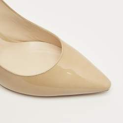 مملوكة مسبقًا Jimmy Choo Love Size 38 Beige Patent Leather Pumps