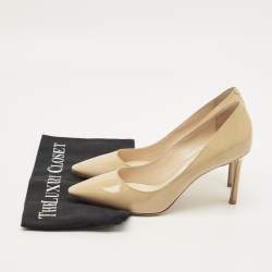 مملوكة مسبقًا Jimmy Choo Love Size 38 Beige Patent Leather Pumps