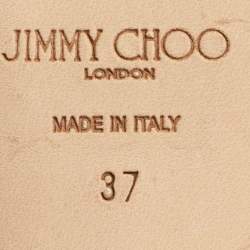 مملوكة مسبقًا Jimmy Choo Hya Pearl Embellished Size 37 White Leather Slingback Pumps