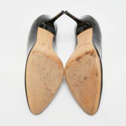 Pre Owned Jimmy Choo Georgia Size 40 Black Patent Leather Round Toe Pumps