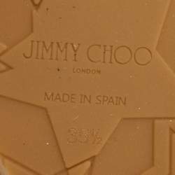 مملوكة مسبقًا Jimmy Choo DeeDee Size 35.5 Black Suede Cork Platform Wedge Slide Sandals