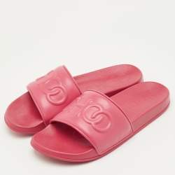 مملوكة مسبقًا Jimmy Choo Azari Size 43 Pink Leather Slide Sandals