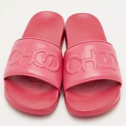 مملوكة مسبقًا Jimmy Choo Azari Size 43 Pink Leather Slide Sandals