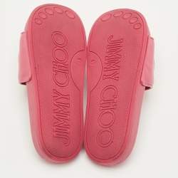 مملوكة مسبقًا Jimmy Choo Azari Size 43 Pink Leather Slide Sandals
