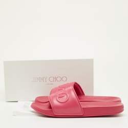 مملوكة مسبقًا Jimmy Choo Azari Size 43 Pink Leather Slide Sandals