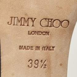 مملوكة مسبقًا صندل جيمي تش و سير جلد ثعبان وجلد لامع متعدد الألوان مقاس 39