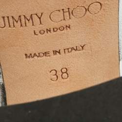 مملوكة مسبقًا حذاء ميول جيمي تشو بايا جلد فضي مقاس 38