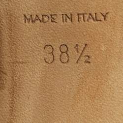 Pre Owned Jimmy Choo Shiloh 100 Size 38.5 Green Suede Ankle Strap Sandals